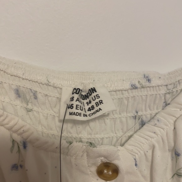 White Floral Curve Cotton On Dress - Picture 4 of 7